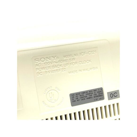 Sony Dream Machine Clock Radio Alarm AM/FM Cube Model ICF-C121 Red LED Tested - Picture 5 of 5